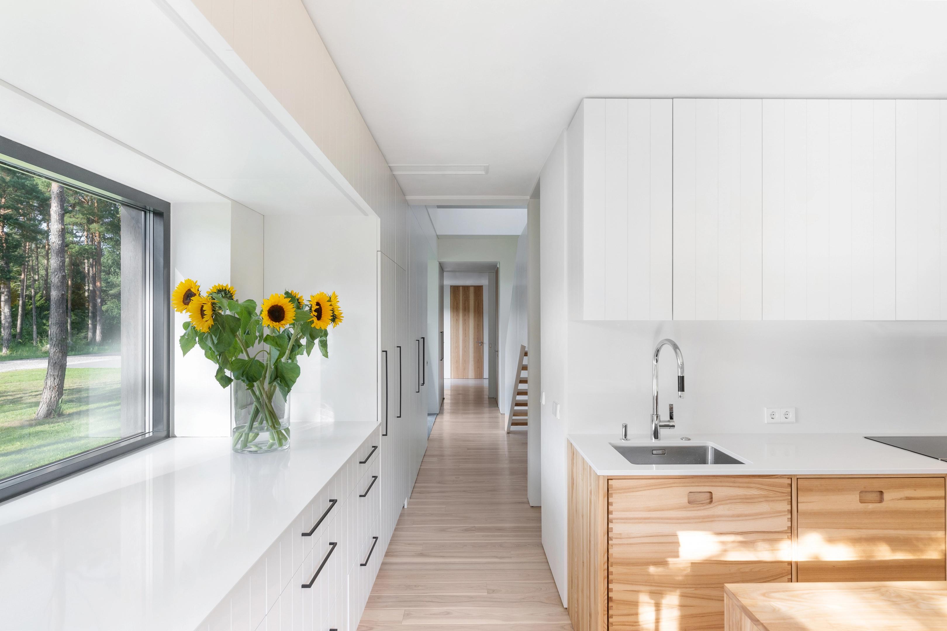 White kitchen of private house in Suurupi
